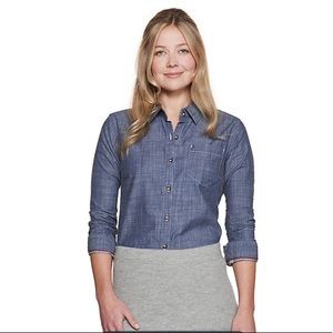 Chambray Slub Long Sleeve Shirt Deep Navy